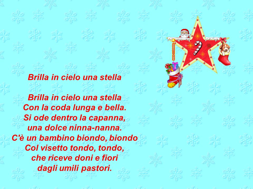Poesia Di Natale Brilla In Cielo Una Stella.Filastrocche Sul Natale Ppt Video Online Scaricare