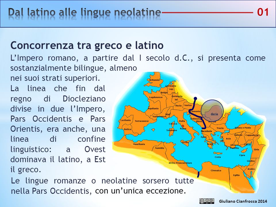 Dal latino alle lingue neolatine 01