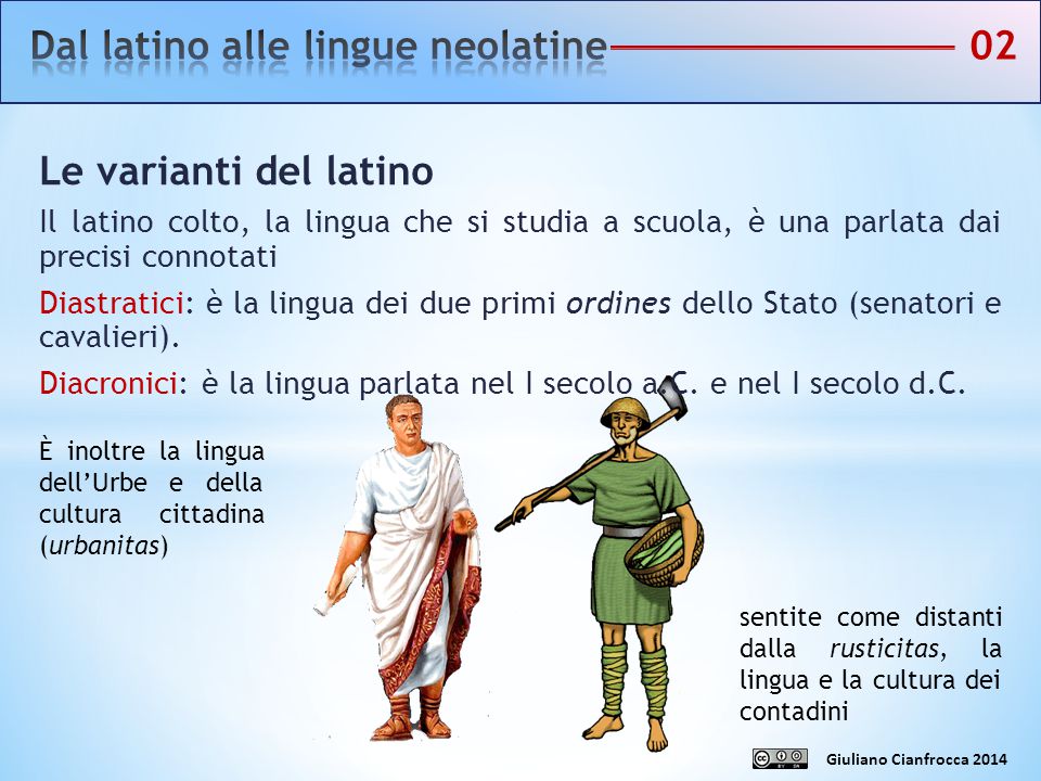 Dal latino alle lingue neolatine 02