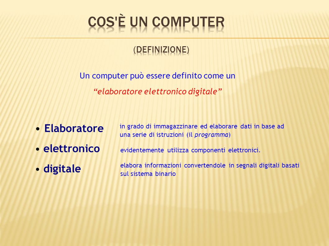 Cos è un Computer (Definizione)‏