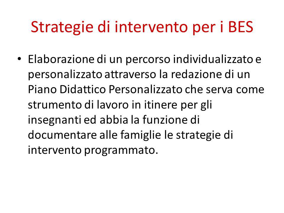 Strategie di intervento per i BES