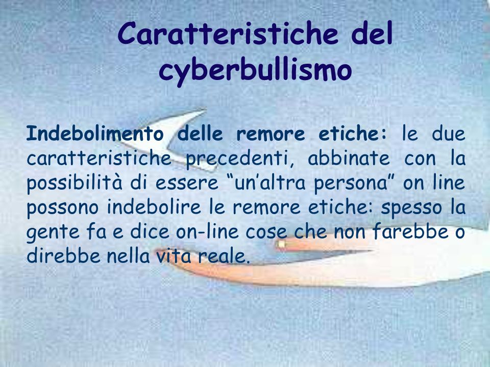 Caratteristiche del cyberbullismo