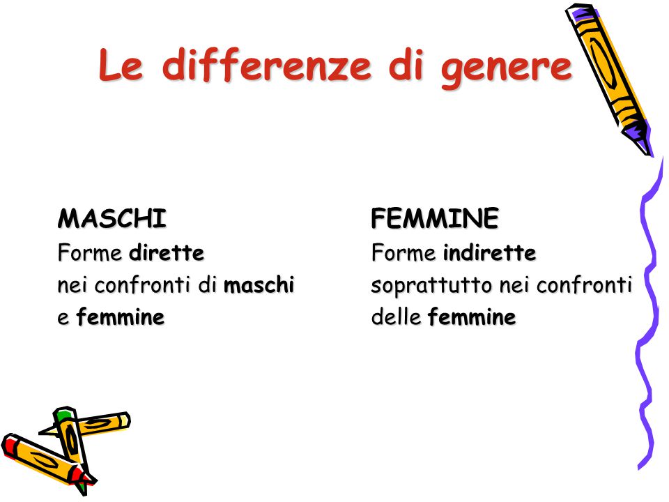 Le differenze di genere