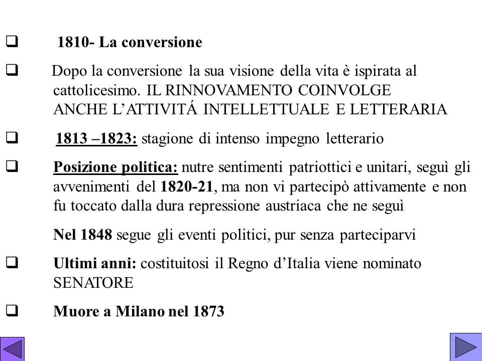 1810- La conversione