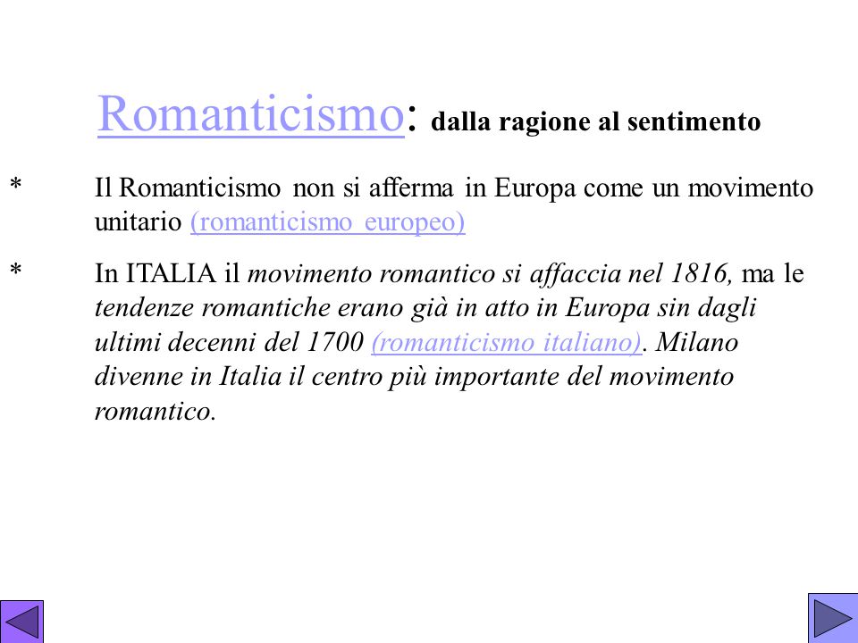 Romanticismo: dalla ragione al sentimento