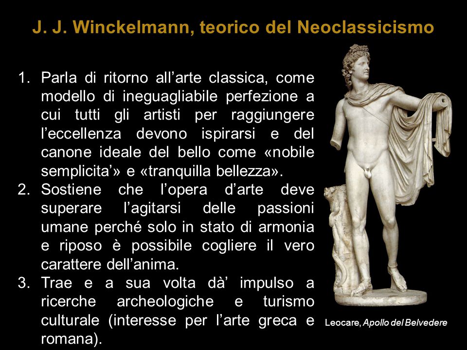 J. J. Winckelmann, teorico del Neoclassicismo