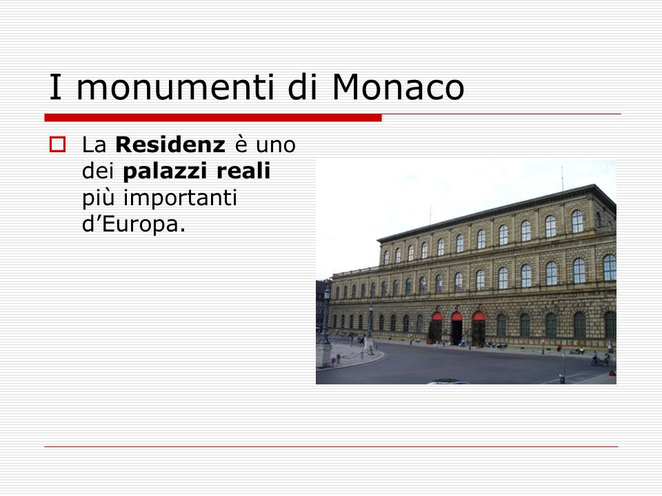 I monumenti di Monaco La Residenz è uno dei palazzi reali più importanti d’Europa.