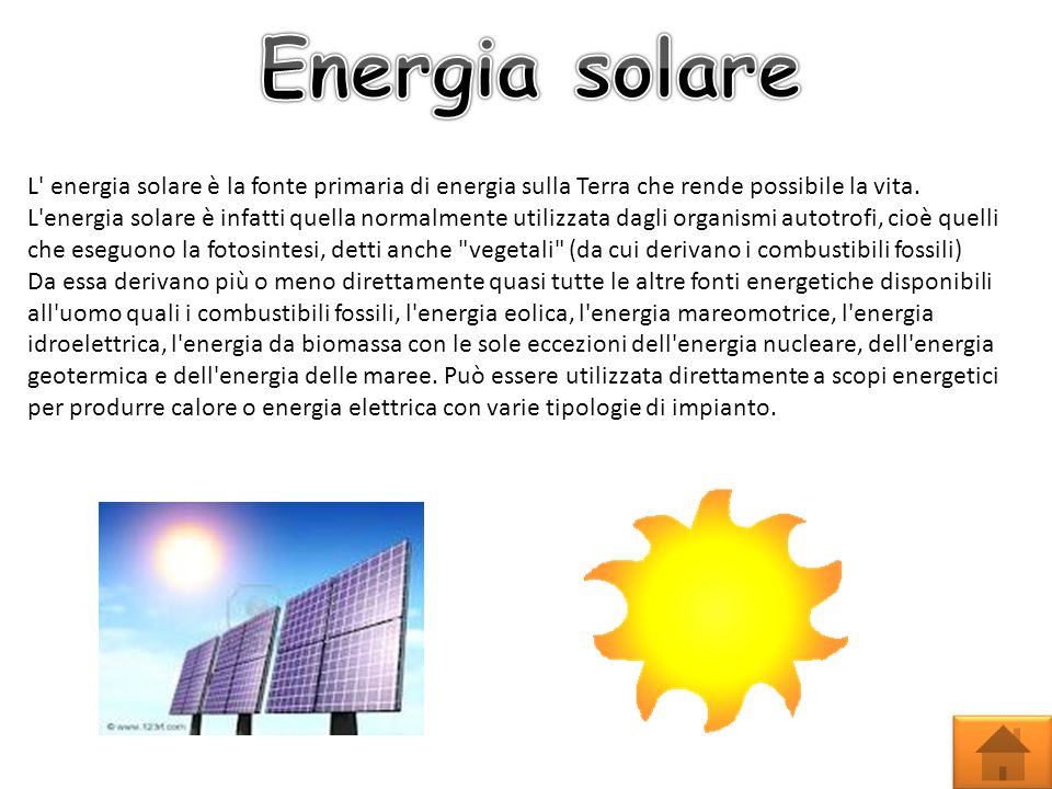 Energia solare definizione