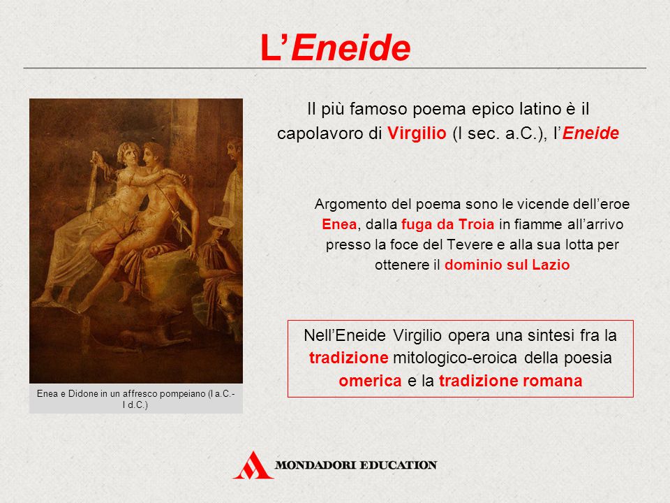 Enea e Didone in un affresco pompeiano (I a.C.-I d.C.)