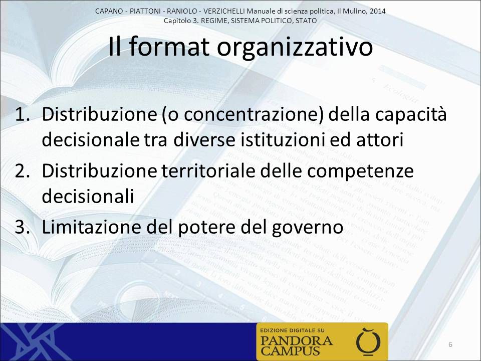 Il format organizzativo