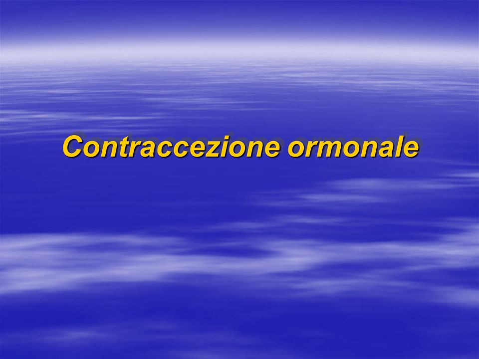 Contraccezione ormonale