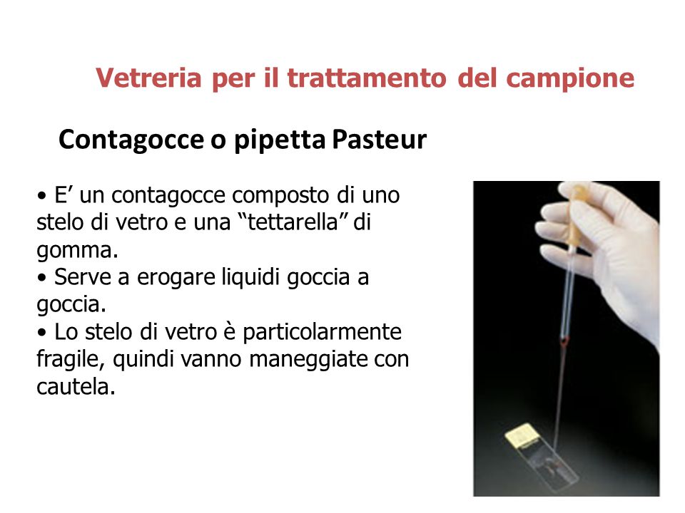 Contagocce o pipetta Pasteur