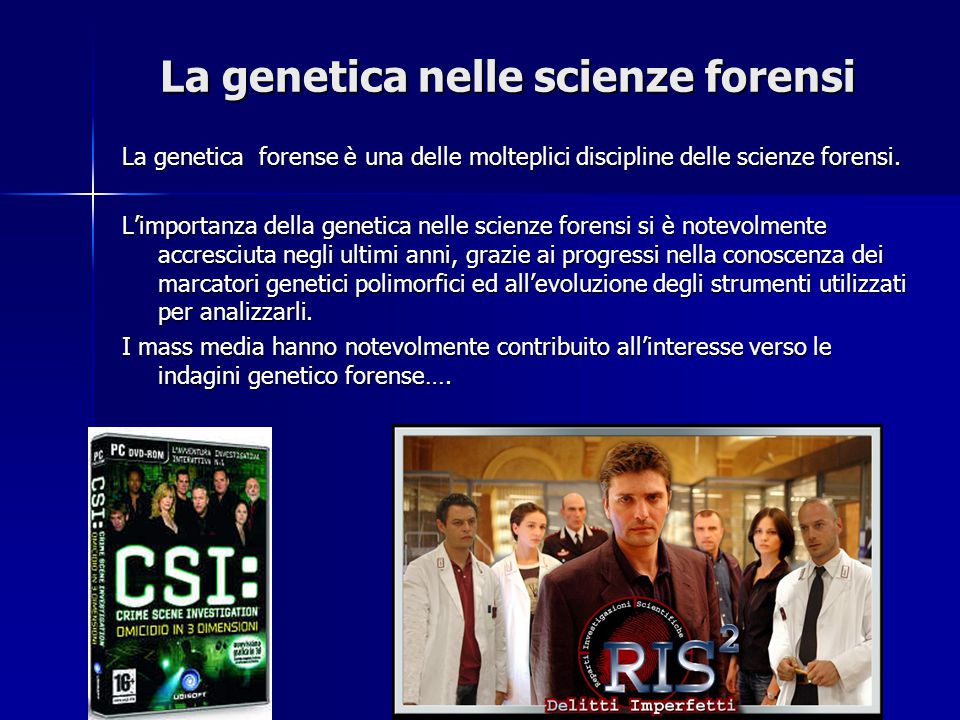 La genetica nelle scienze forensi