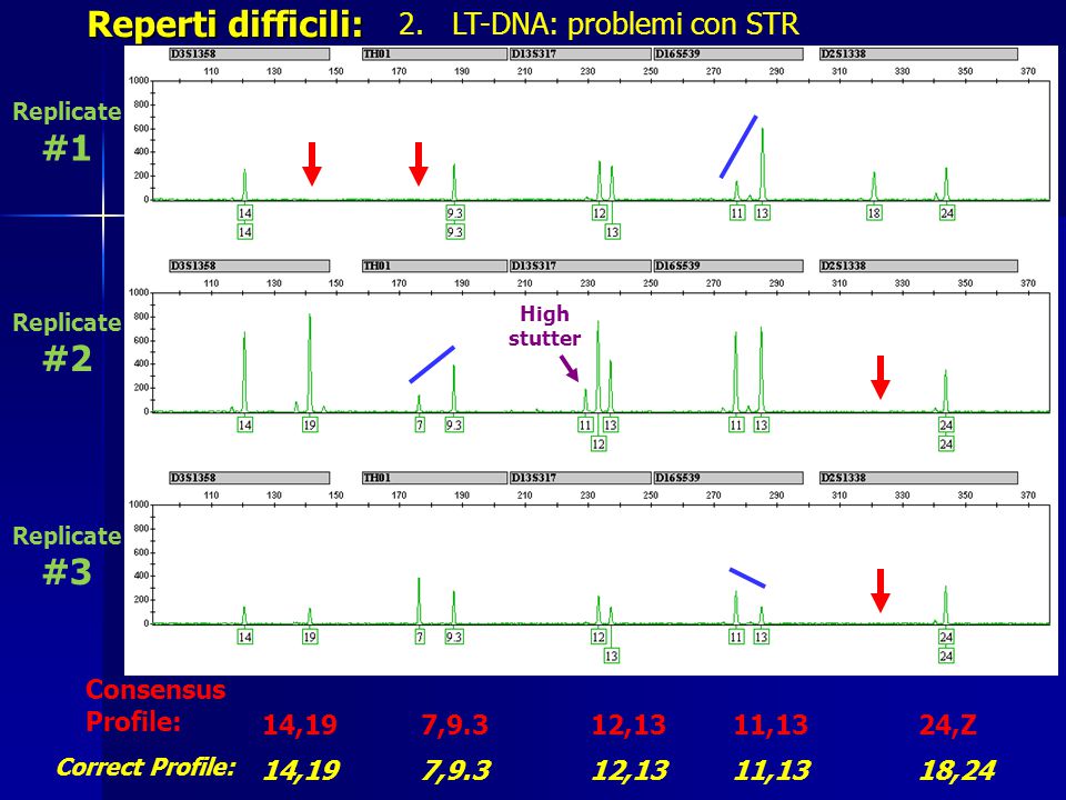 LT-DNA: problemi con STR