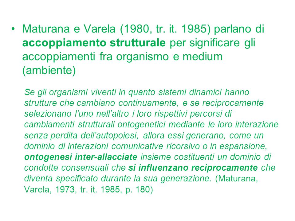 Maturana e Varela (1980, tr. it