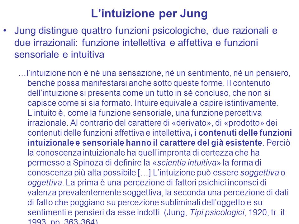 L’intuizione per Jung