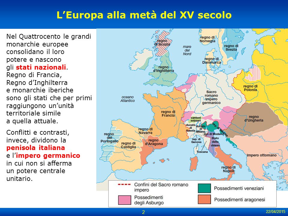L’Europa alla metà del XV secolo
