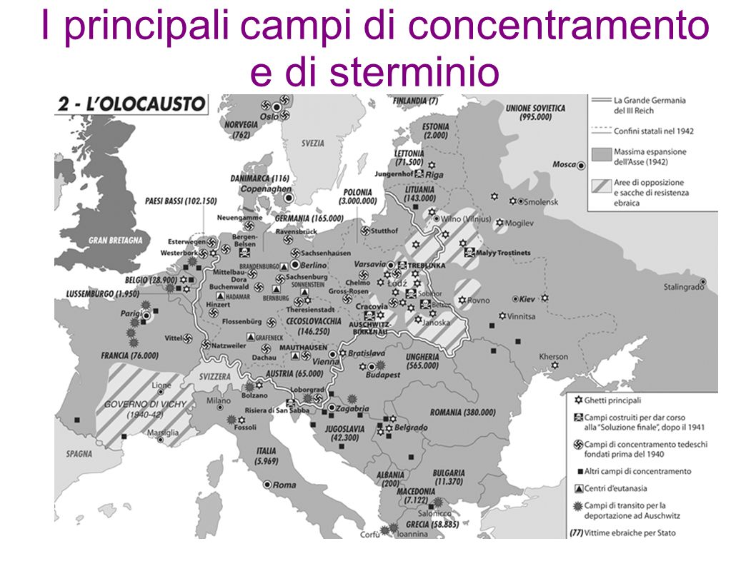 I principali campi di concentramento e di sterminio