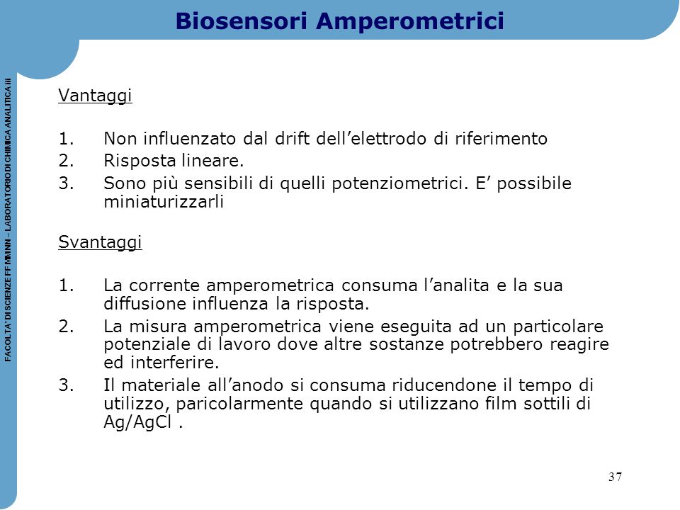 Biosensori Amperometrici