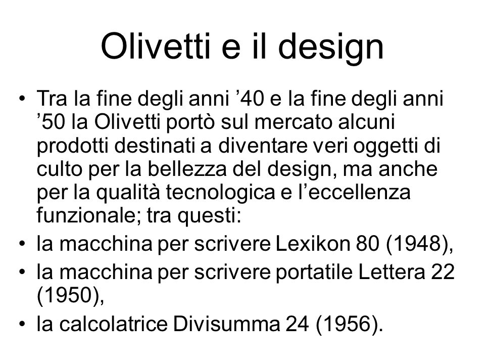 Attraverso la storia del Design - ppt scaricare