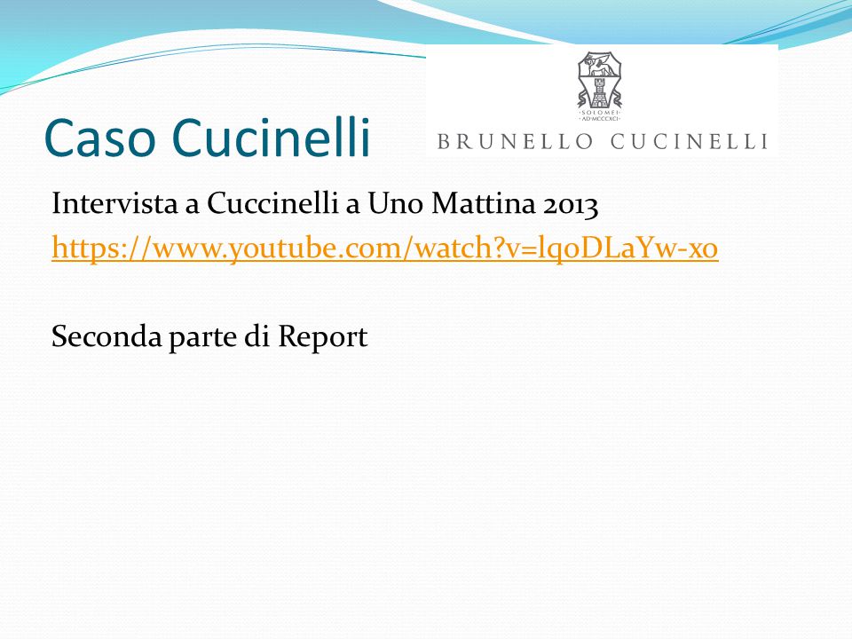 Caso Cucinelli Intervista a Cuccinelli a Uno Mattina v=lq0DLaYw-xo Seconda parte di Report