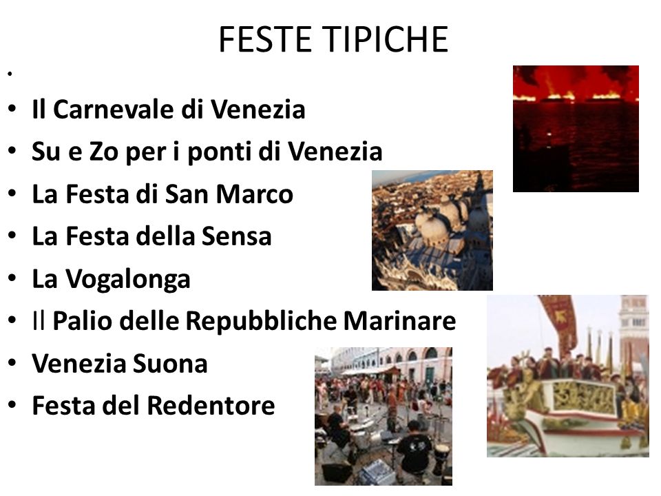 FESTE TIPICHE Il Carnevale di Venezia Su e Zo per i ponti di Venezia