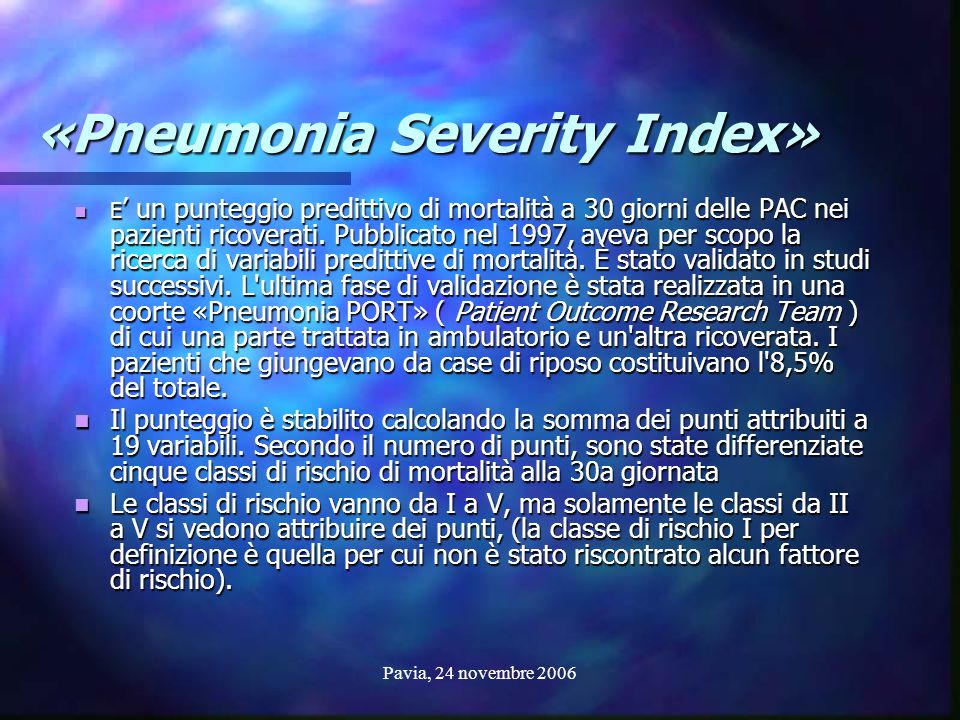 «Pneumonia Severity Index»