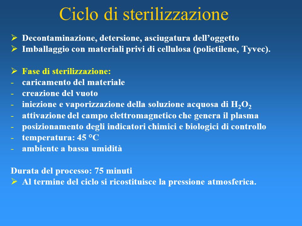 La sterilizzazione con metodi chimici e chimico-gassosi - ppt video online  scaricare