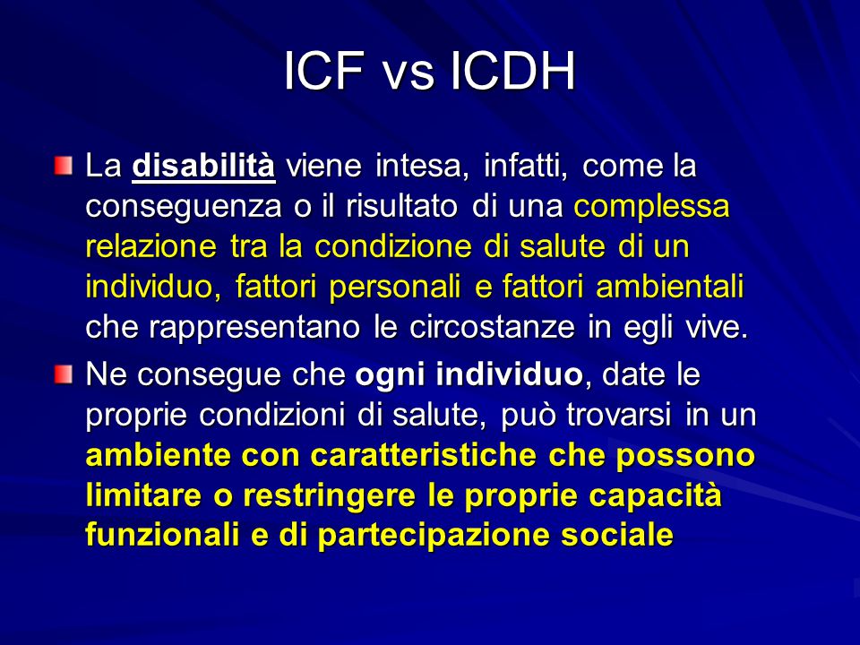 ICF vs ICDH