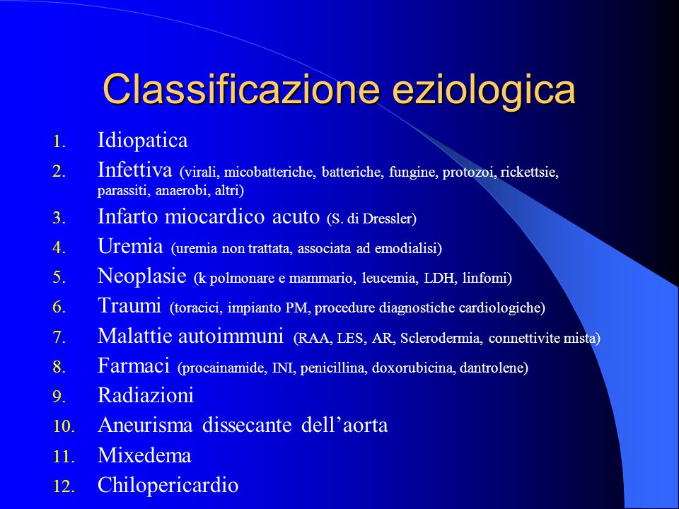 Classificazione eziologica