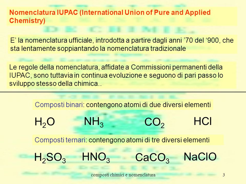 composti chimici e nomenclatura