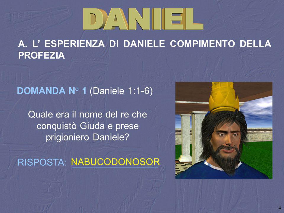 A. L’ ESPERIENZA DI DANIELE COMPIMENTO DELLA PROFEZIA