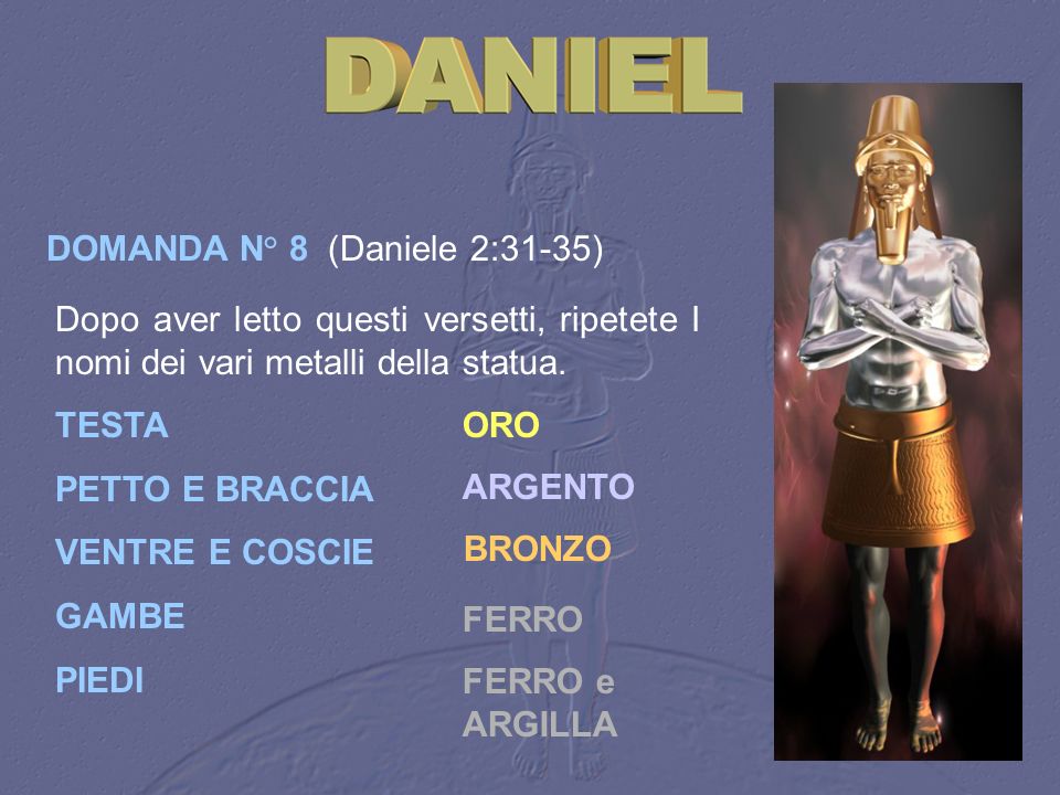 DOMANDA N° 8 (Daniele 2:31‑35)