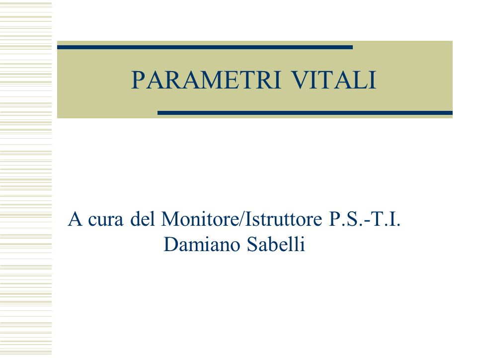 A cura del Monitore/Istruttore P.S.-T.I. Damiano Sabelli