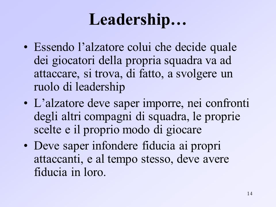 Leadership…
