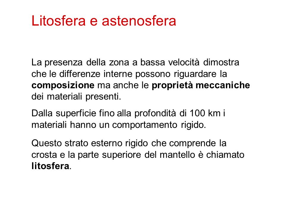 Litosfera e astenosfera