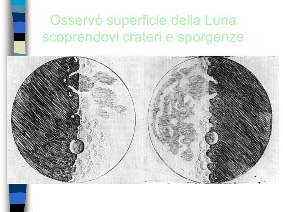 Osservò superficie della Luna scoprendovi crateri e sporgenze