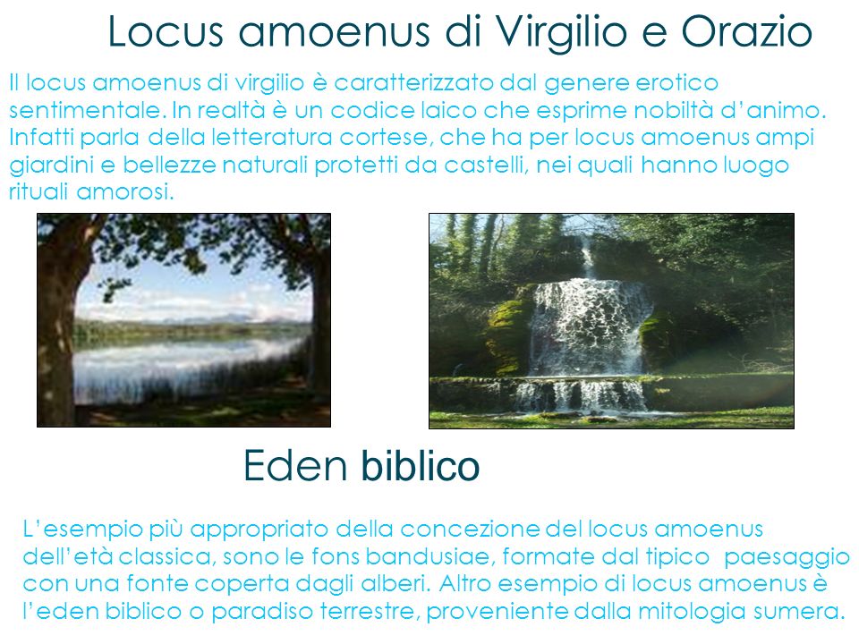 Locus amoenus di Virgilio e Orazio
