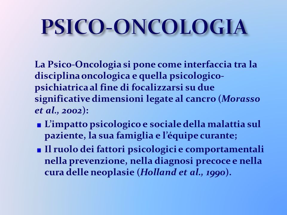 PSICO-ONCOLOGIA