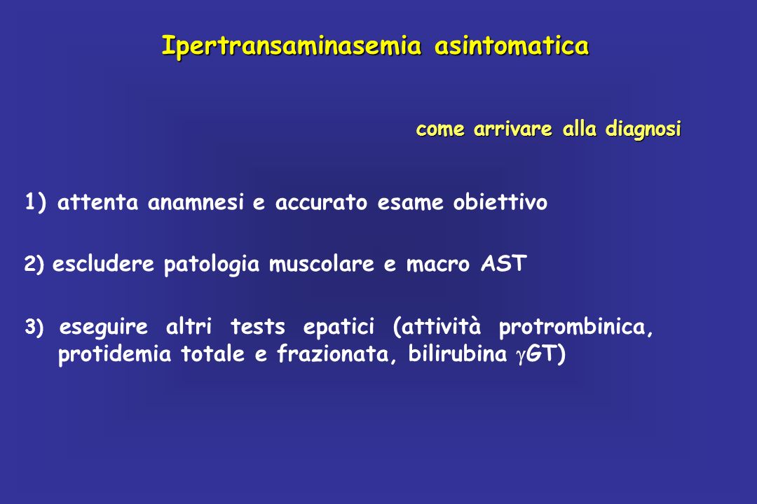 Ipertransaminasemia asintomatica