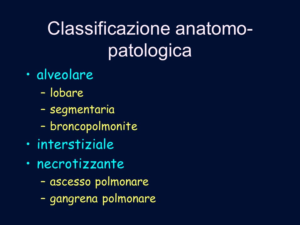 Classificazione anatomo-patologica