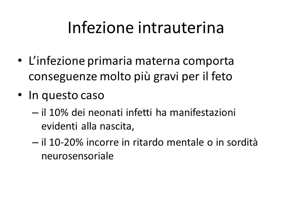 Infezione intrauterina