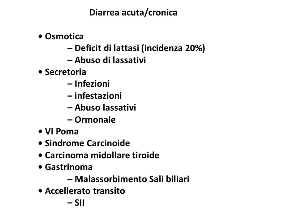 Diarrea acuta/cronica