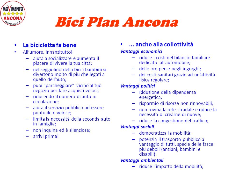 Bici Plan Ancona La bicicletta fa bene ... anche alla collettività