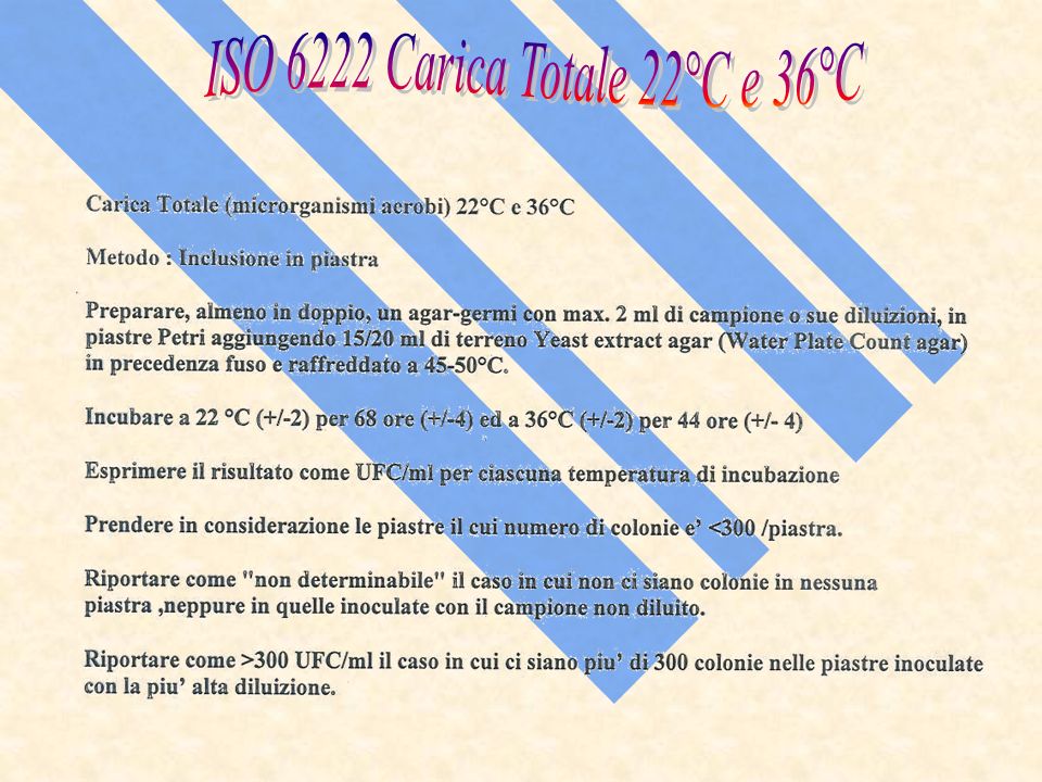 ISO 6222 Carica Totale 22°C e 36°C