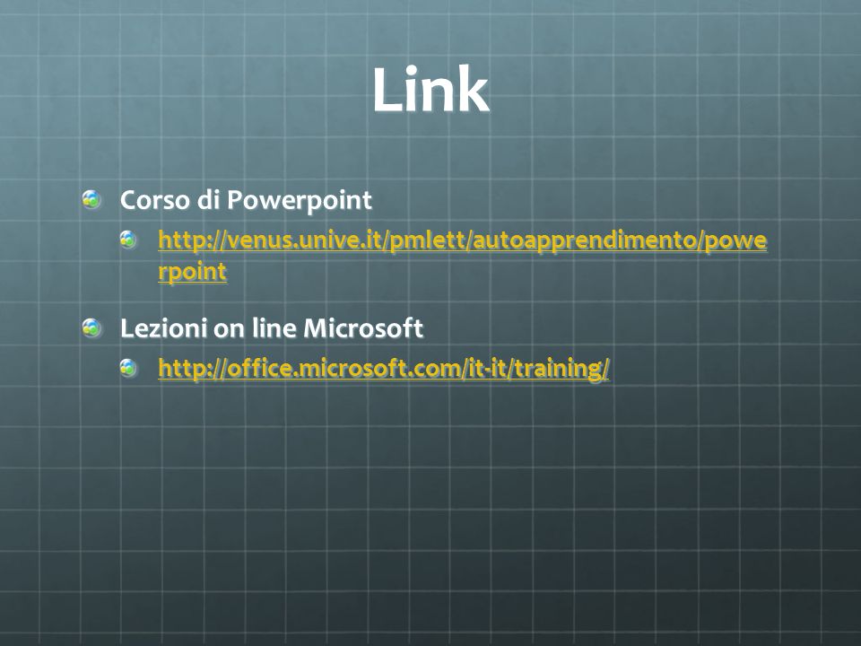 Link Corso di Powerpoint Lezioni on line Microsoft