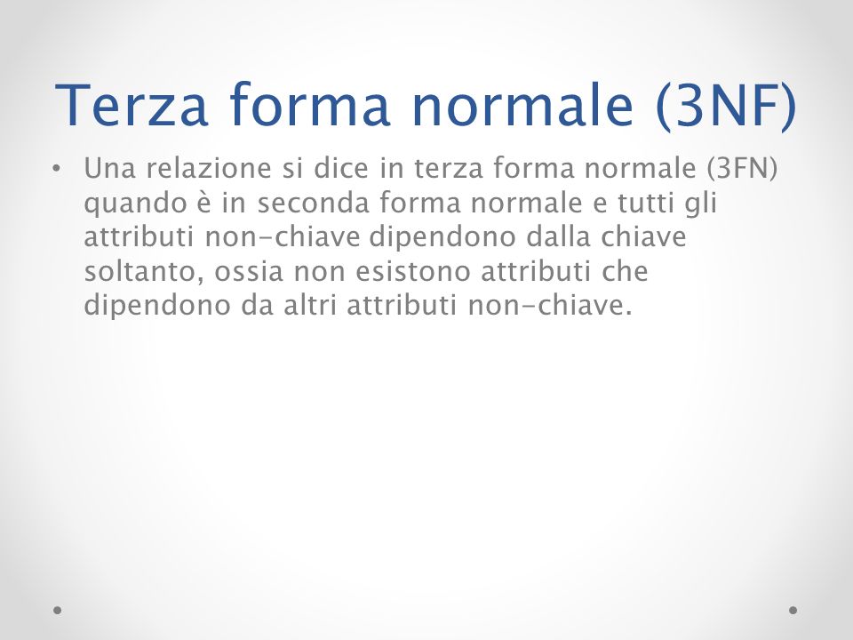 Terza forma normale (3NF)