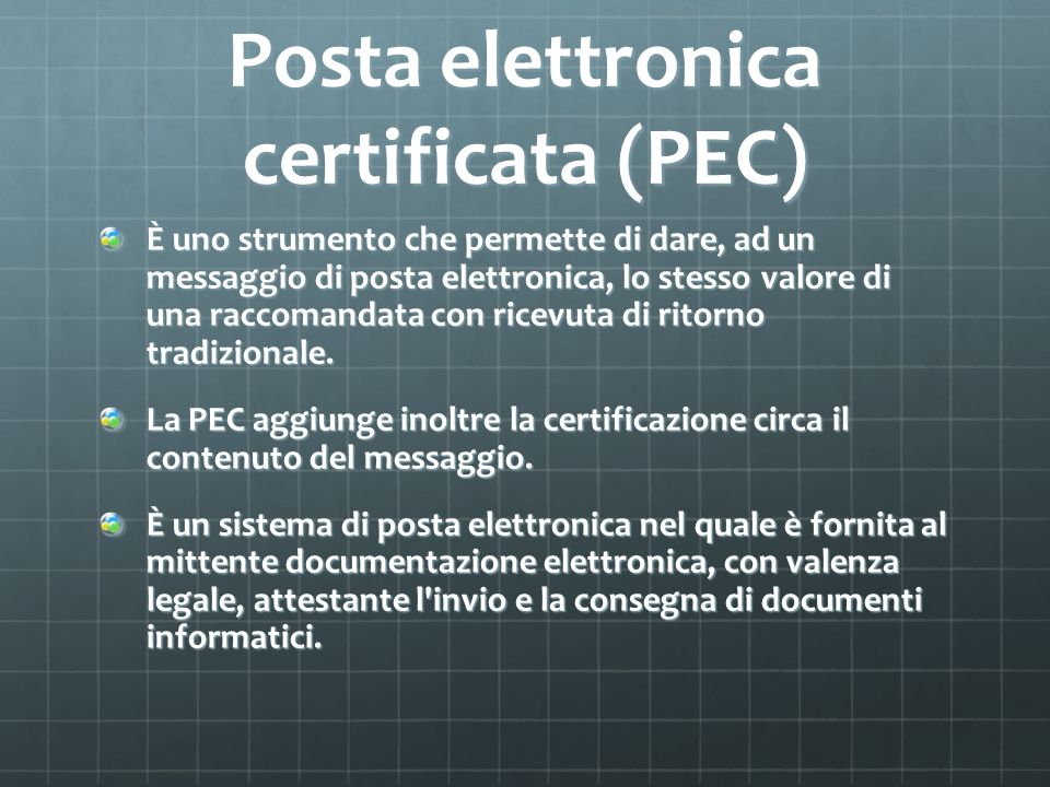 Posta elettronica certificata (PEC)