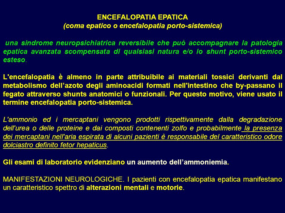 ENCEFALOPATIA EPATICA (coma epatico o encefalopatia porto-sistemica)