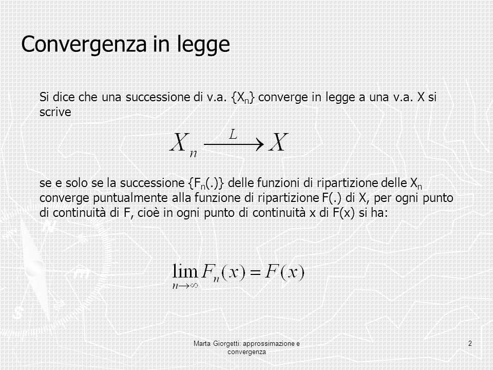 Marta Giorgetti: approssimazione e convergenza